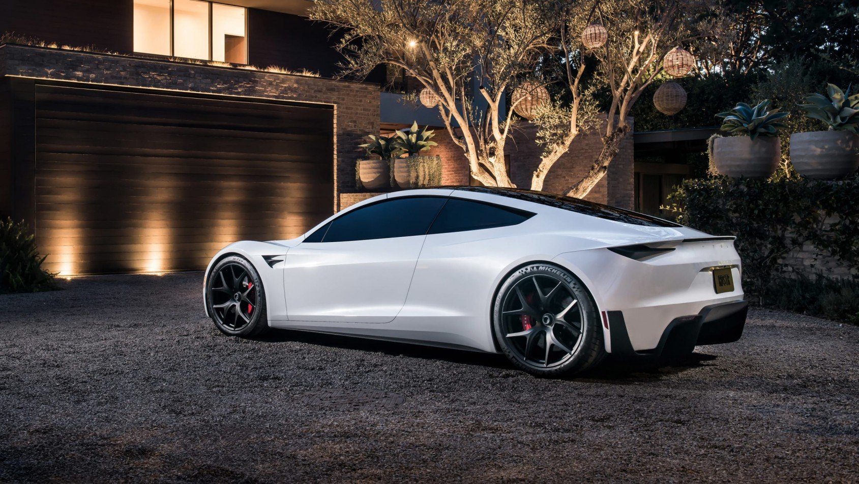 Tesla Roadster Tesla Roadster koncept biała