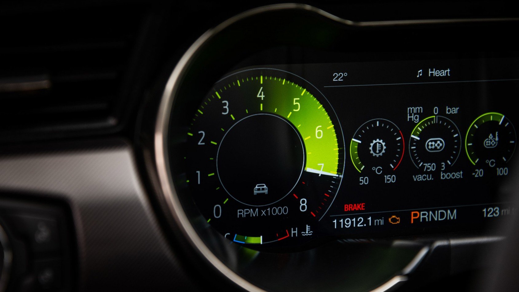 Ford Mustang Shelby GT500 - cyfrowe zegary