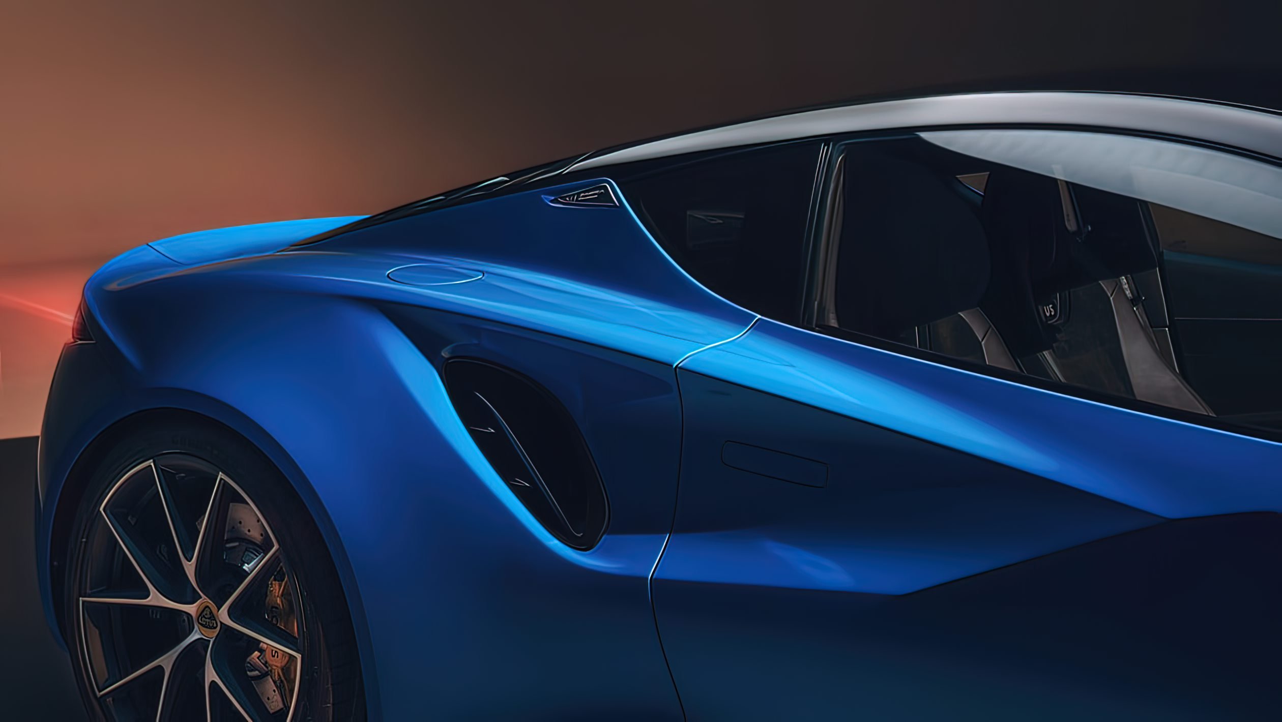 2022 Lotus Emira niebieskie auto