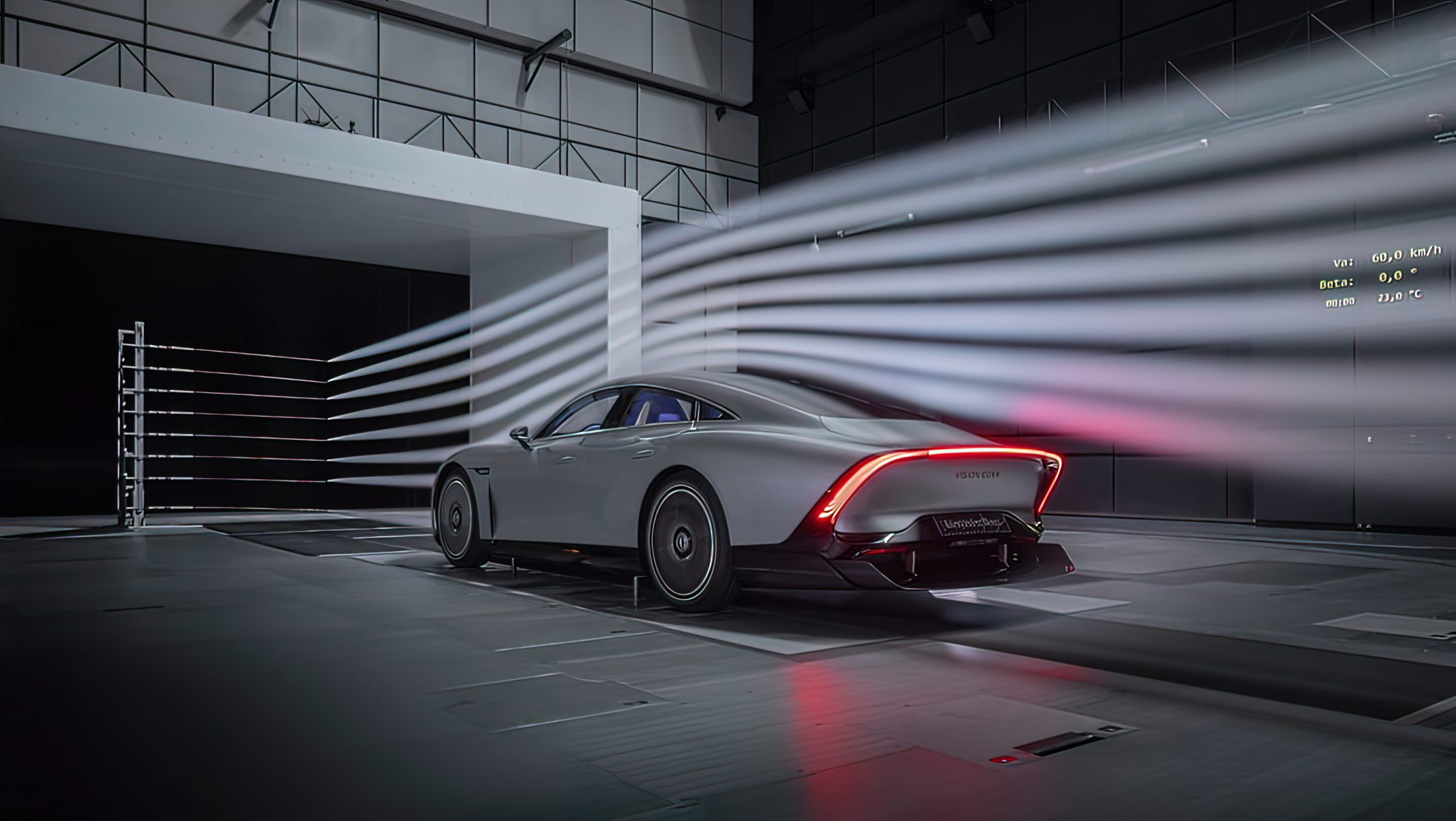 Mercedes Vision EQXX Concept w tunelu aerodynamicznym