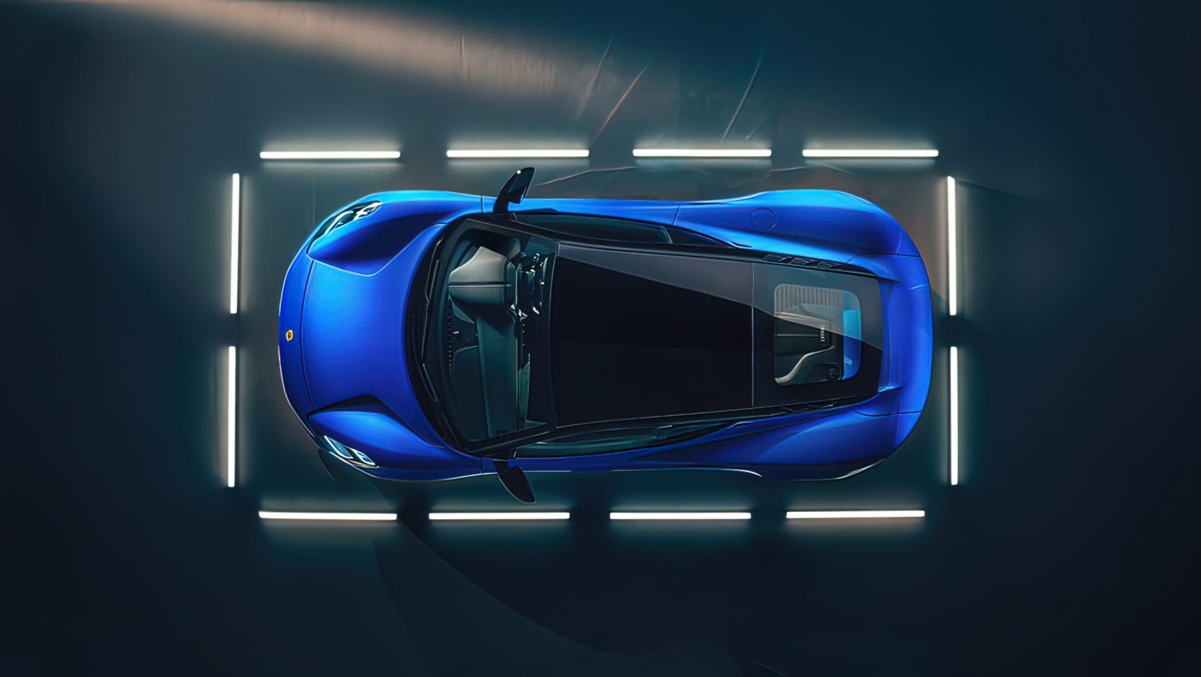 2022 Lotus Emira widok z góry na dach