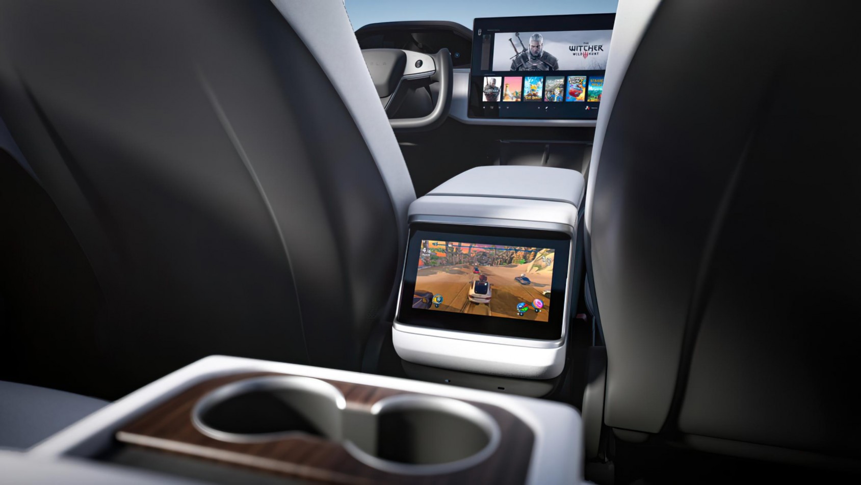 Tesla Model S Plaid wnętrze tył