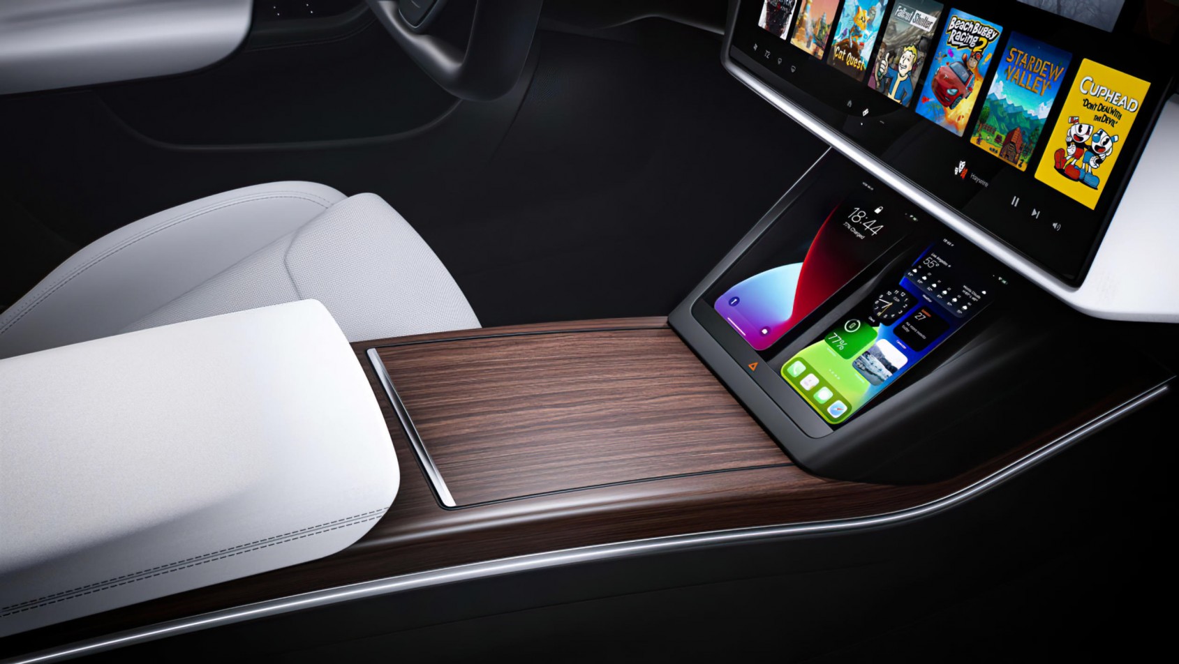 Tesla Model S Plaid wnętrze przód