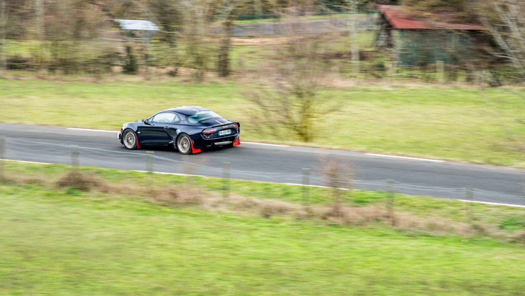 Alpine Ravage na tle krajobrazu