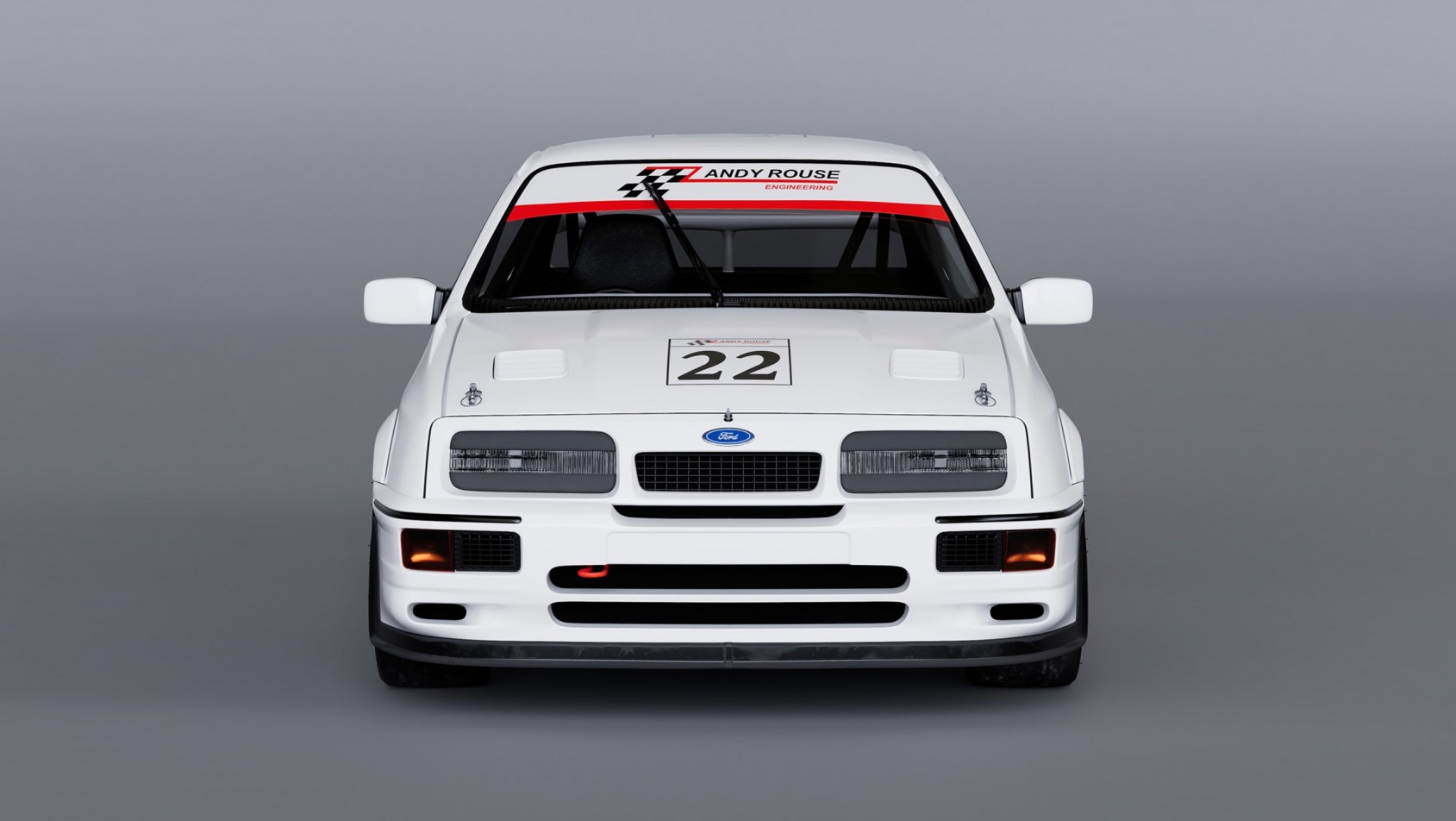 biała Sierra Cosworth RS500 przód