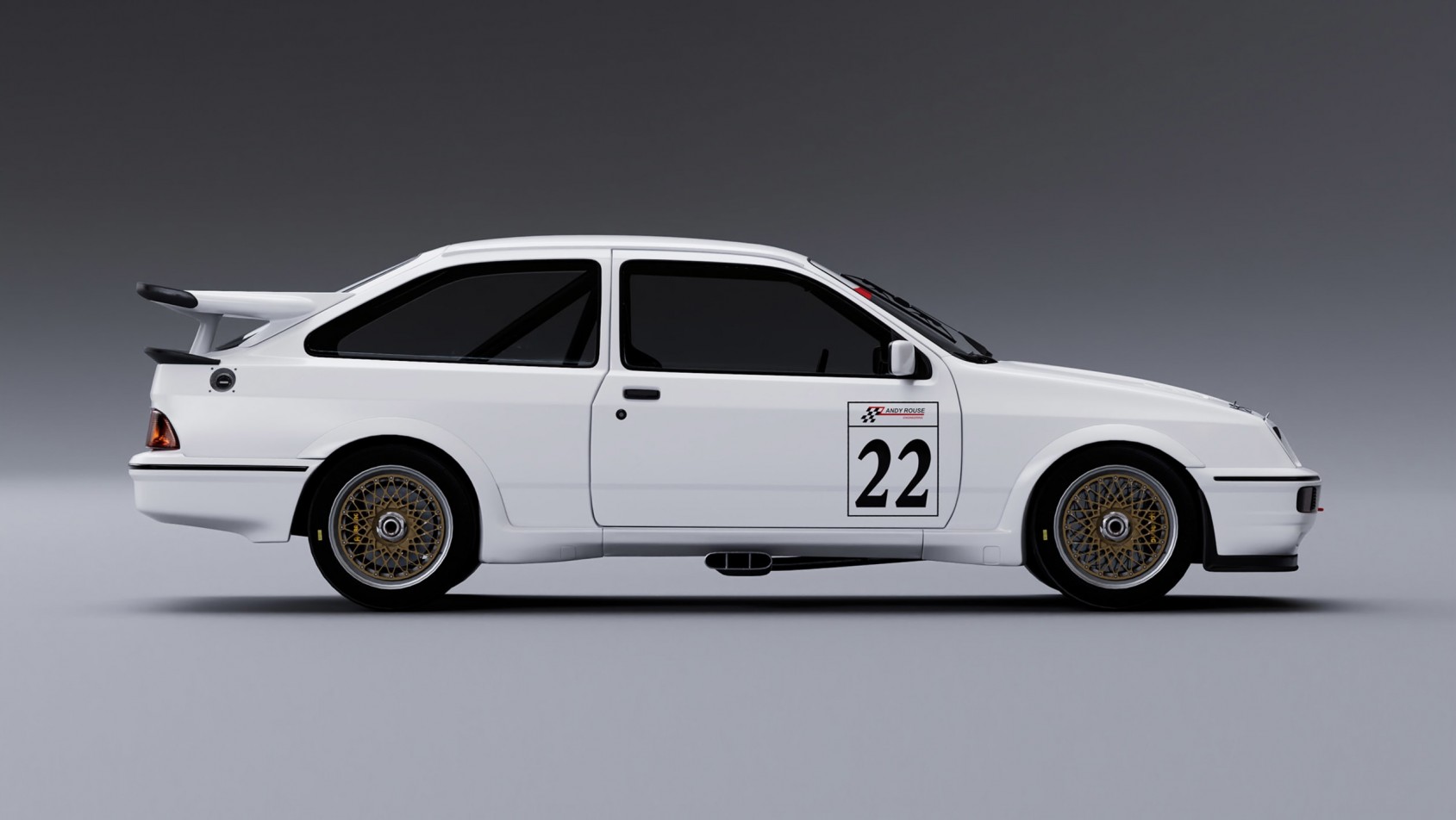 biała Sierra Cosworth RS500 bok