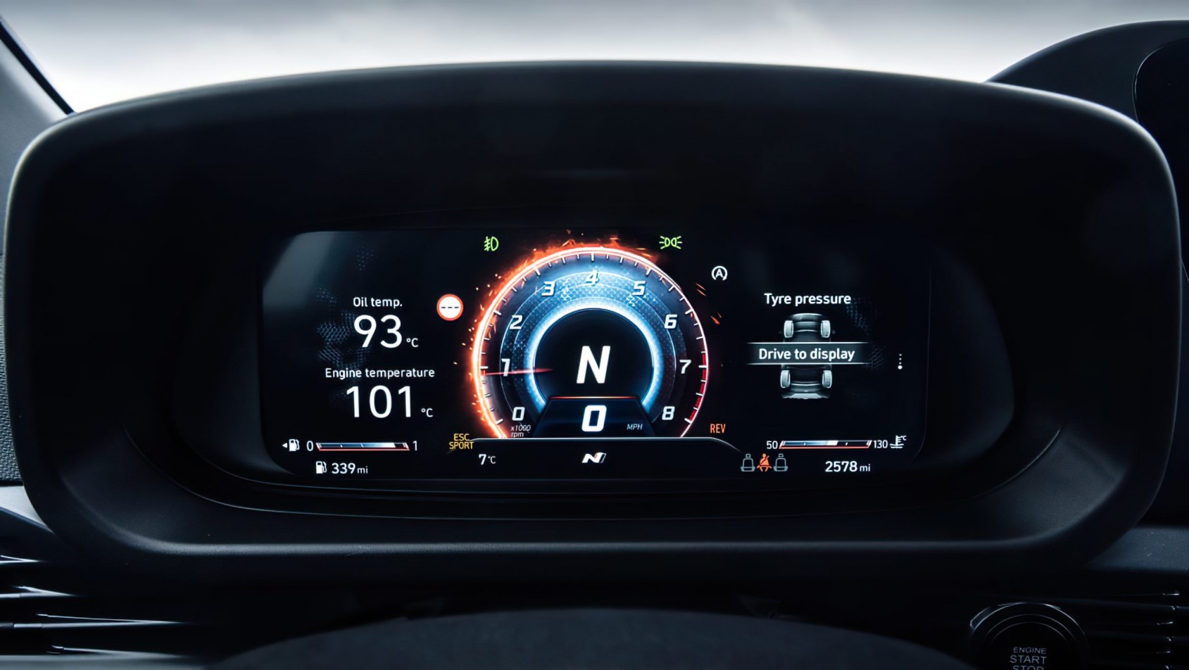 Elektroniczne zegary Hyundai i20 N