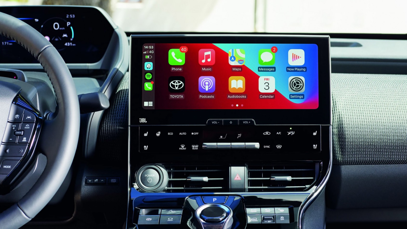 Toyota - bZ4x kokpit centralny