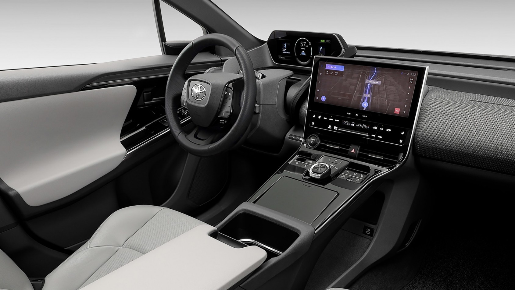Toyota - bZ4x wnętrze widok pasażera