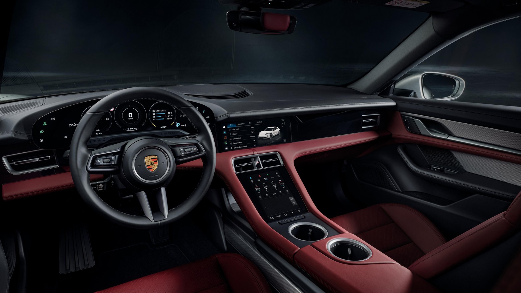 Porsche Taycan Sport Turismo wnętrze