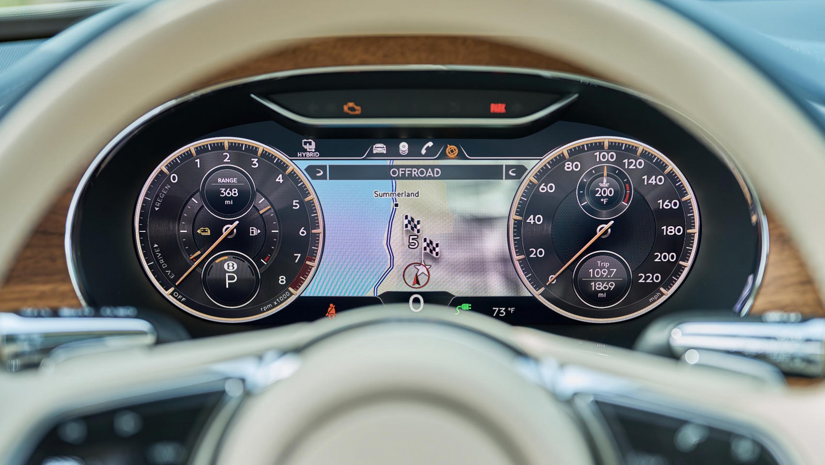 Bentley Flying Spur Hybrid zegary