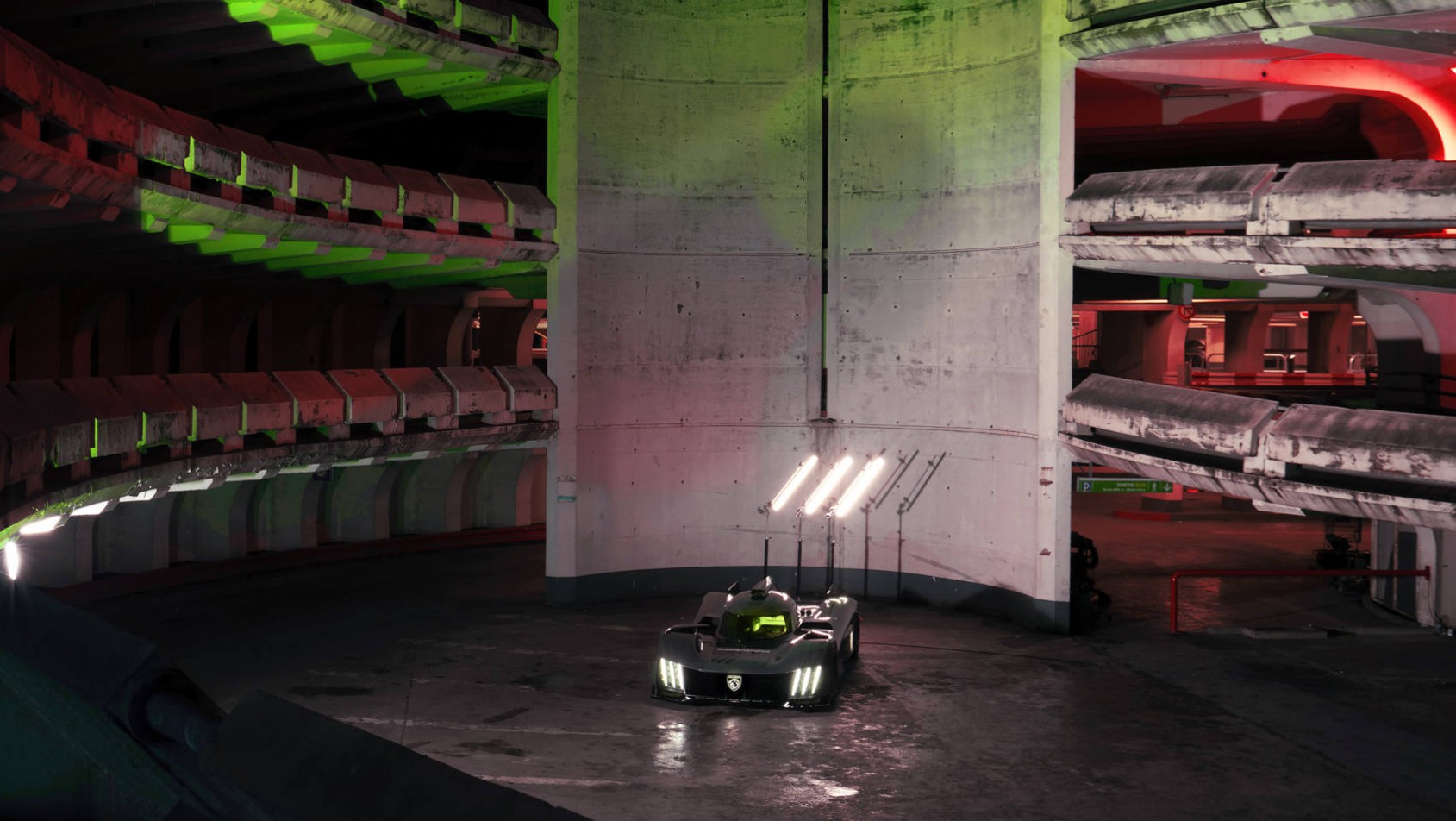 Peugeot 9X8 Le Mans Hypercar z daleka