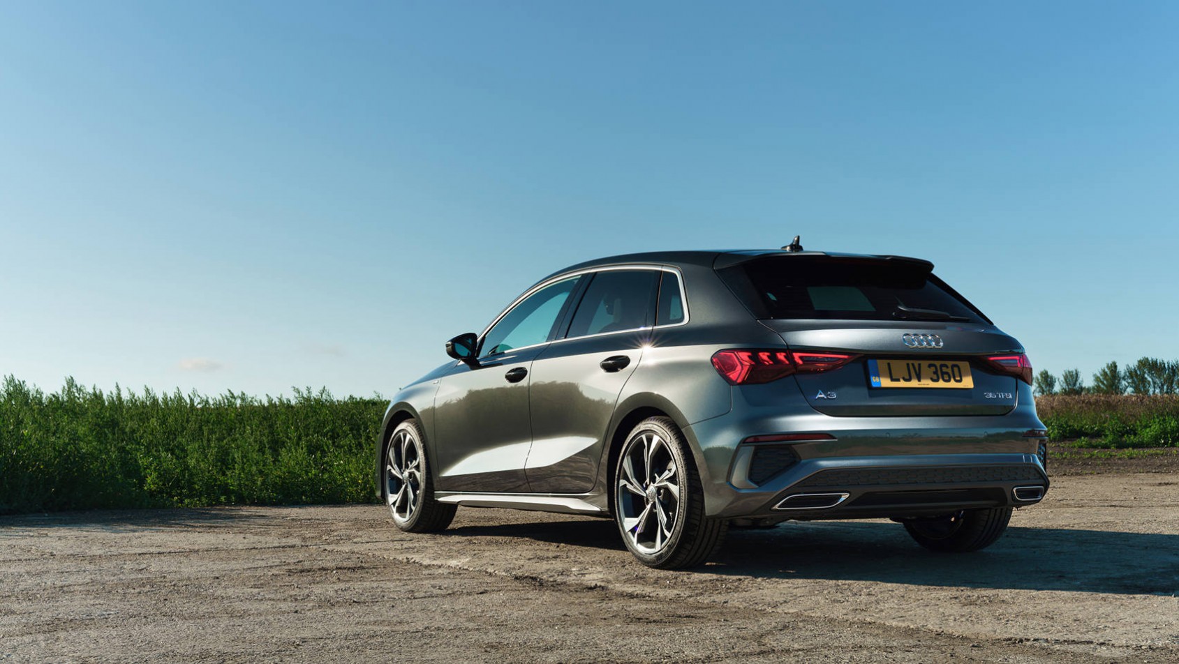 Audi A3 widziany z tyłu