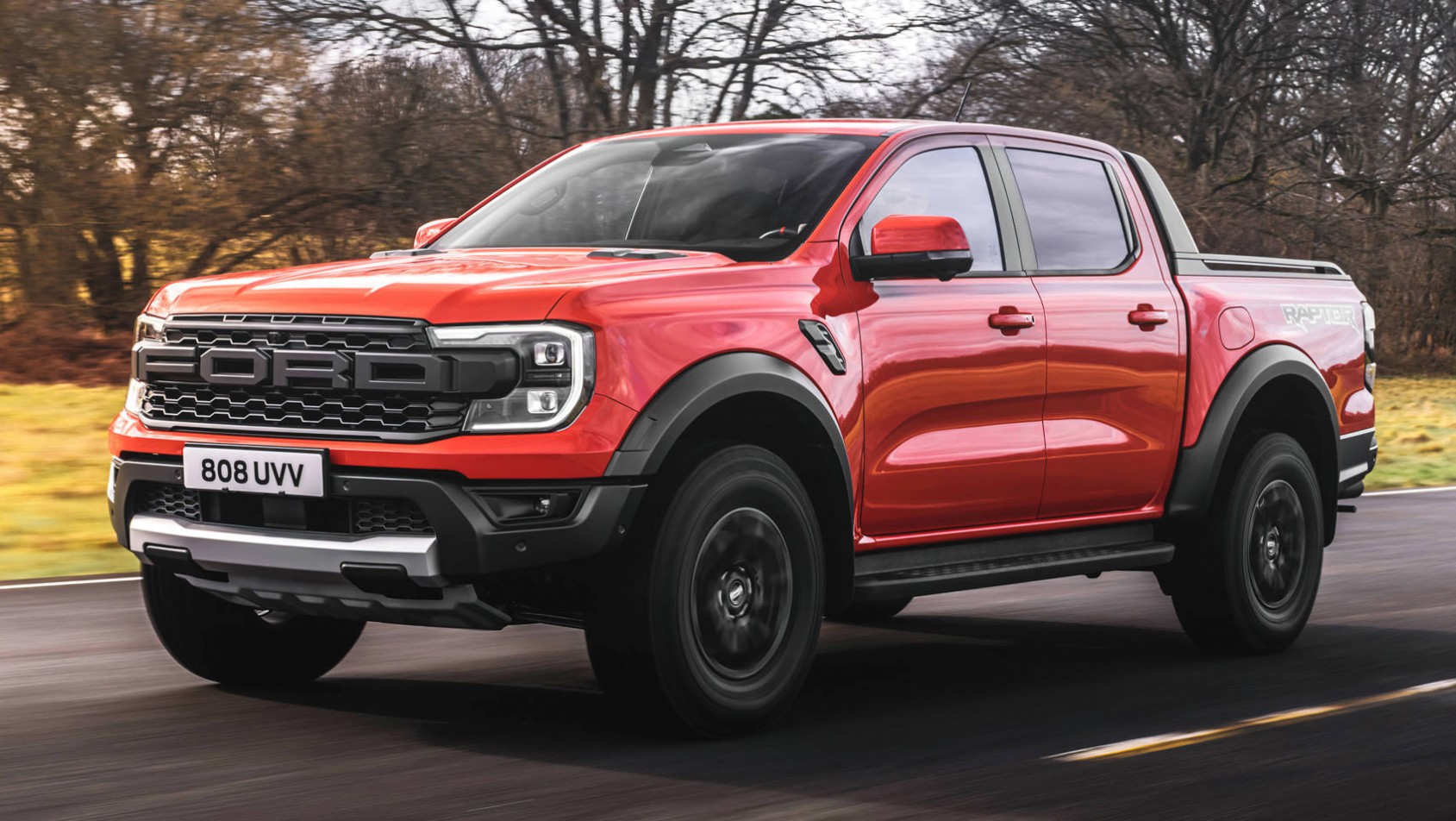 Nowy Ford Ranger Raptor w trakcie jazdy