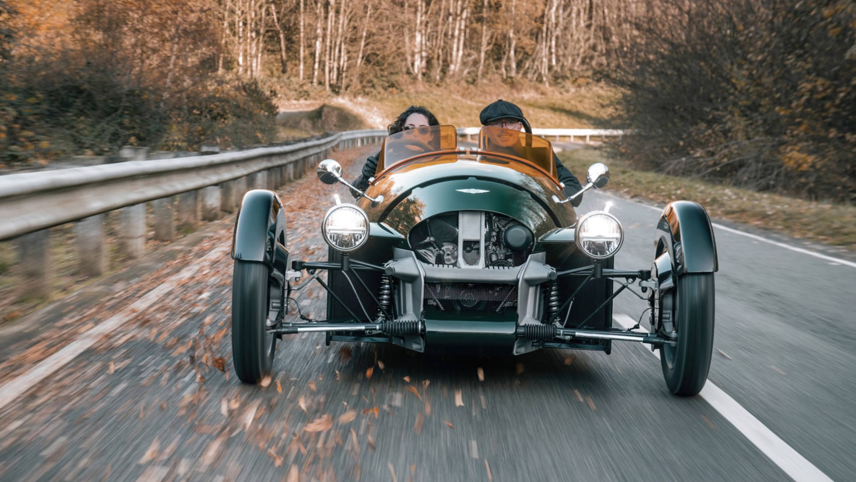 Morgan Super 3 przejażdżka w lesie