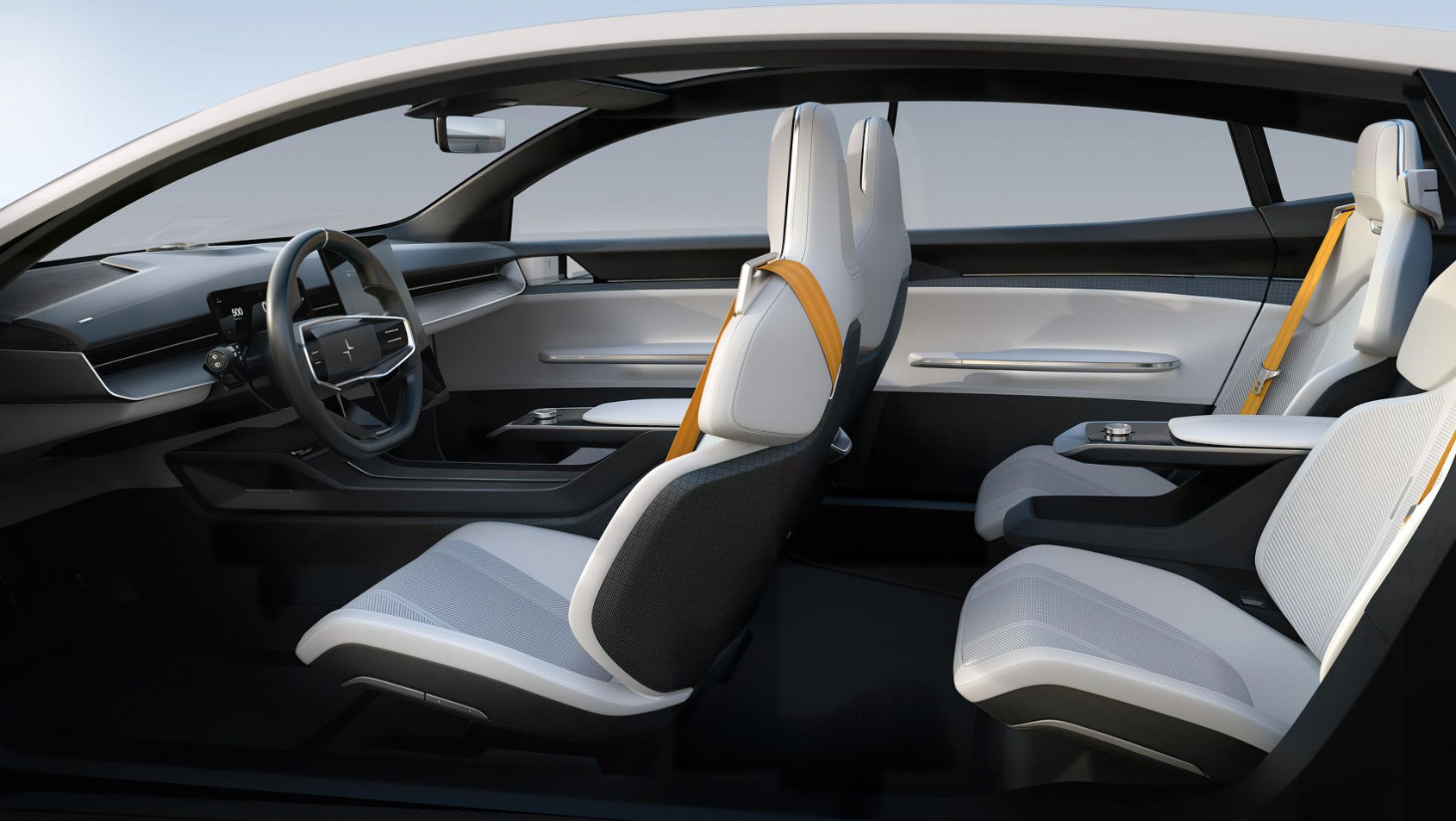 Polestar 5 Precept concept wnętrze - fotele