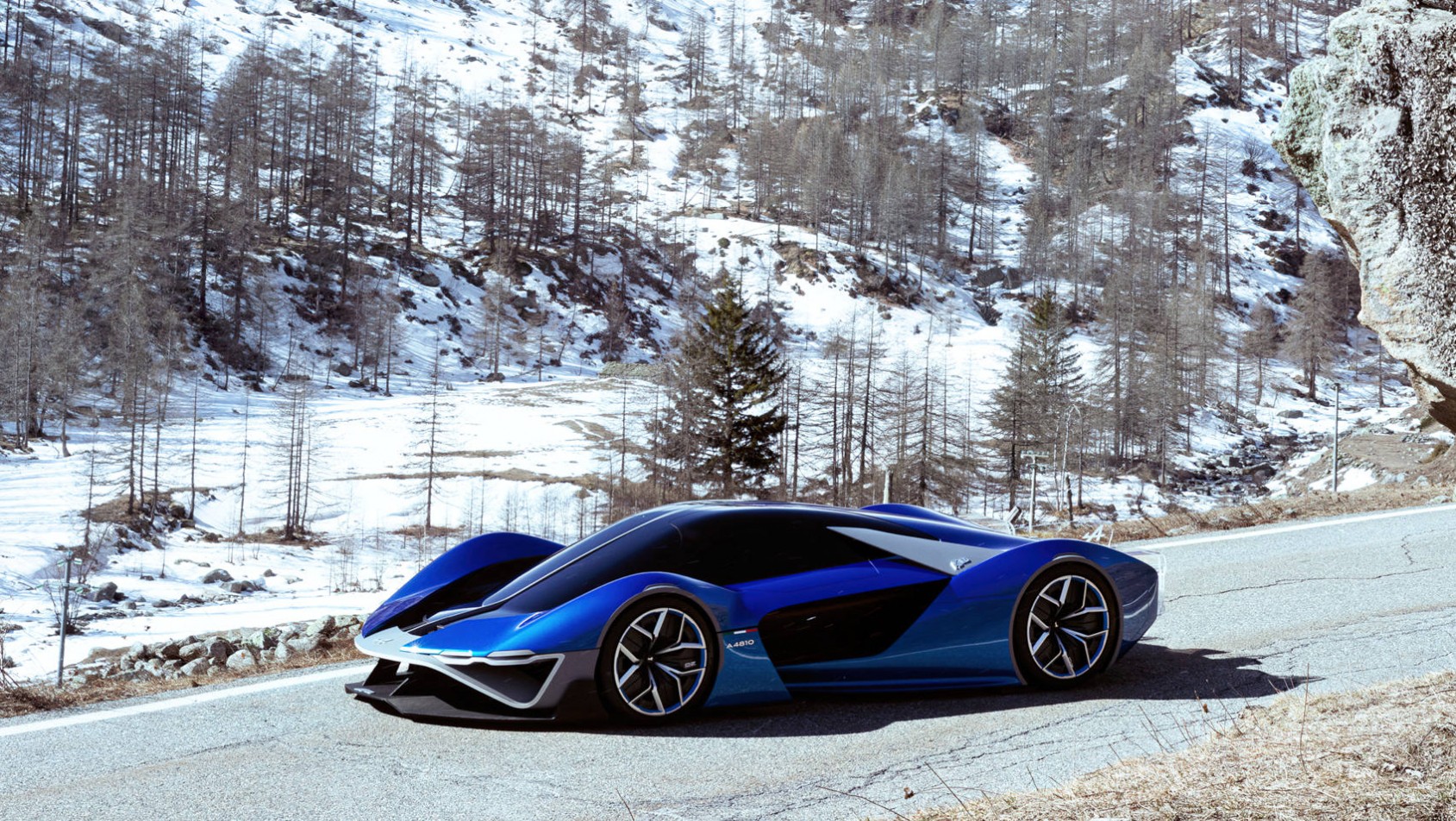 Alpine A4810 Concept - na tle krajobrazu