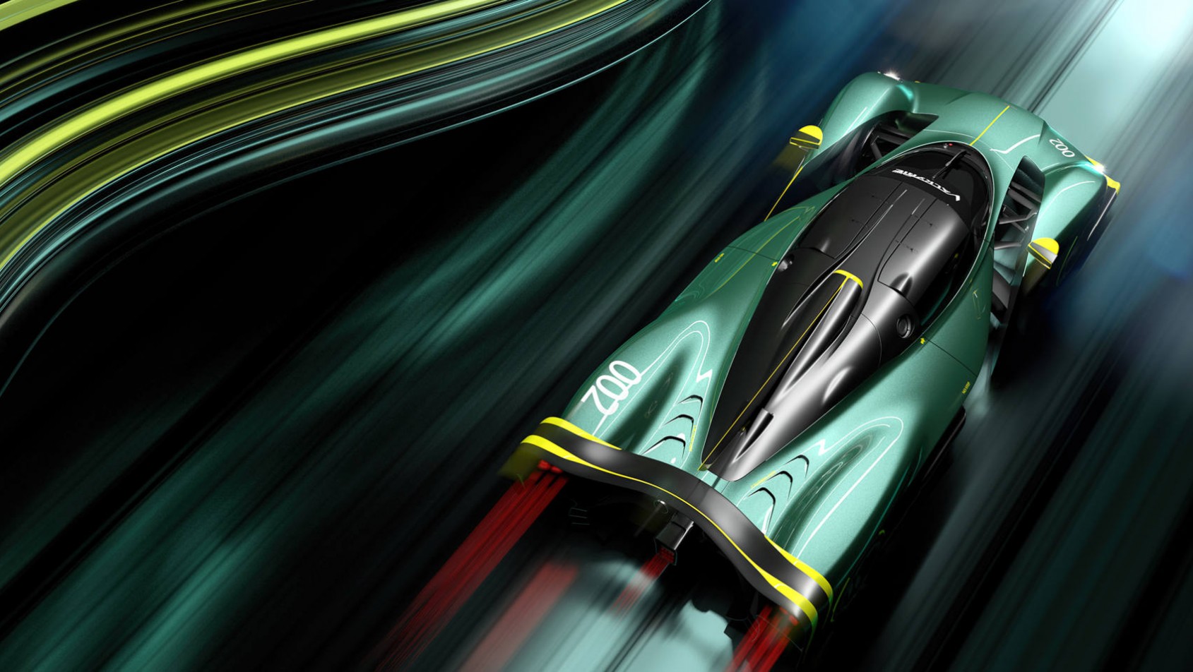 Aston Martin Valkyrie AMR Pro - ujęcie z lotu ptaka