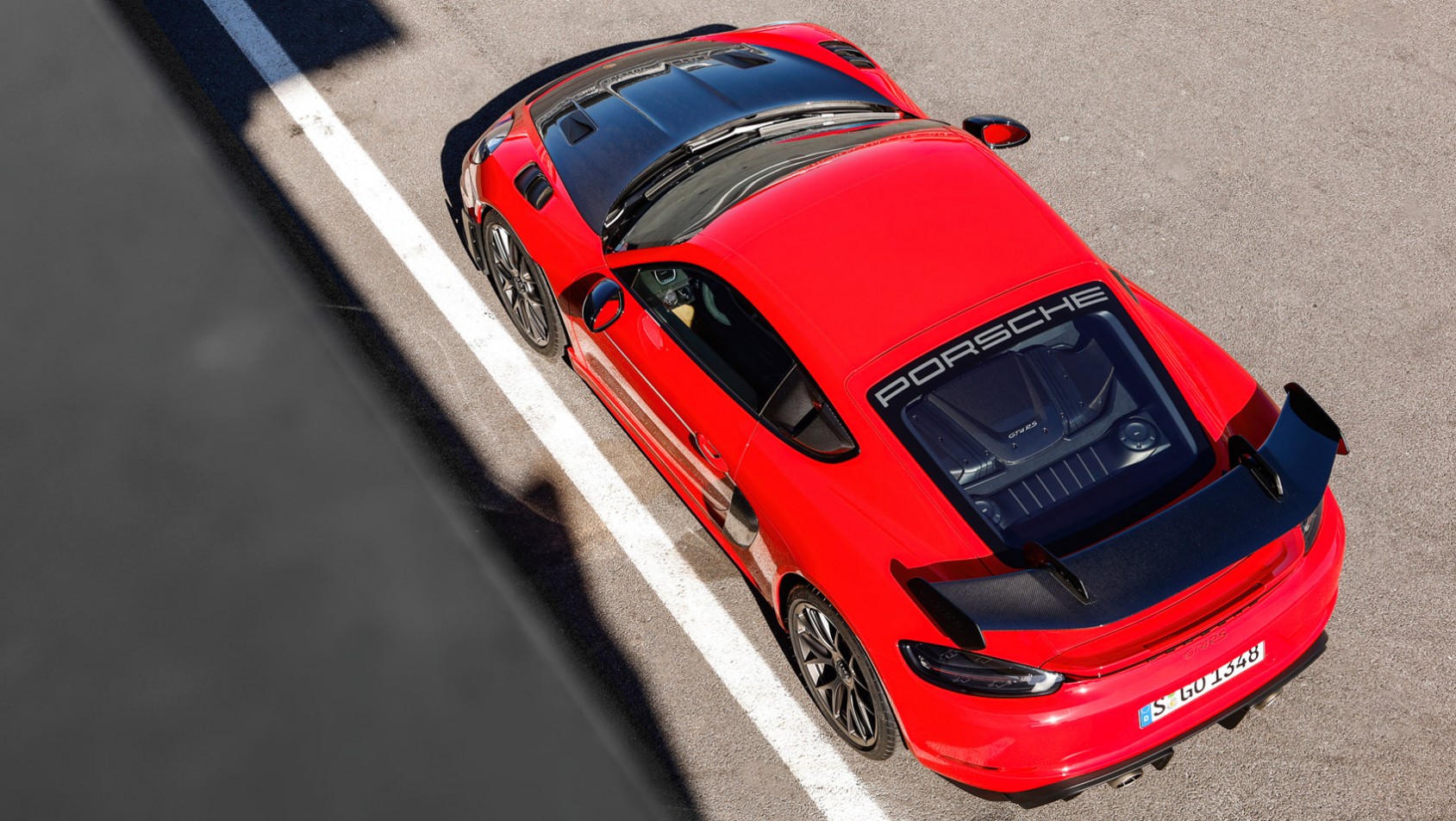 Porsche Cayman GT4 RS widok z góry