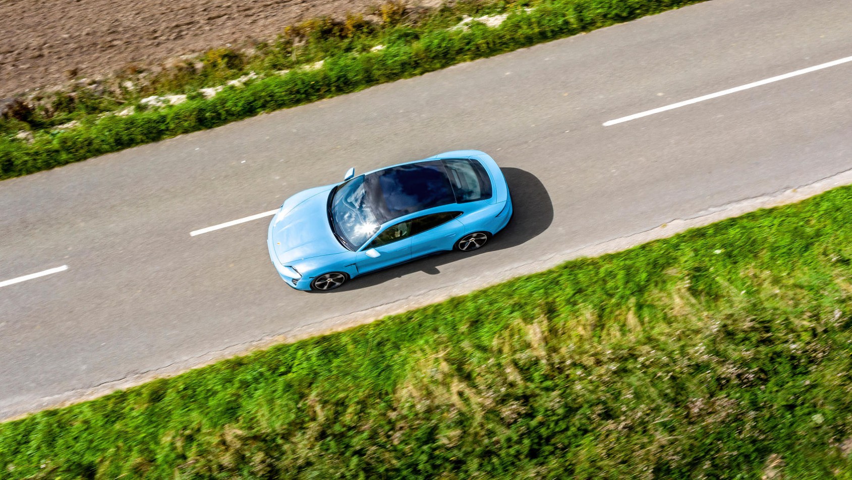 Porsche Taycan widok z góry