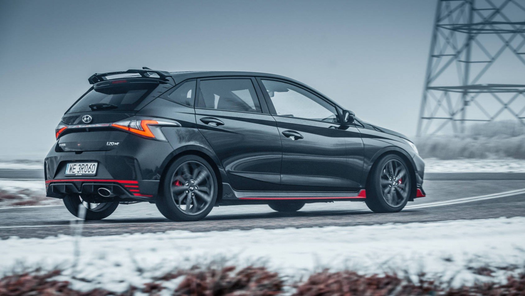 Hyundai i20 N podczas zimowego testu