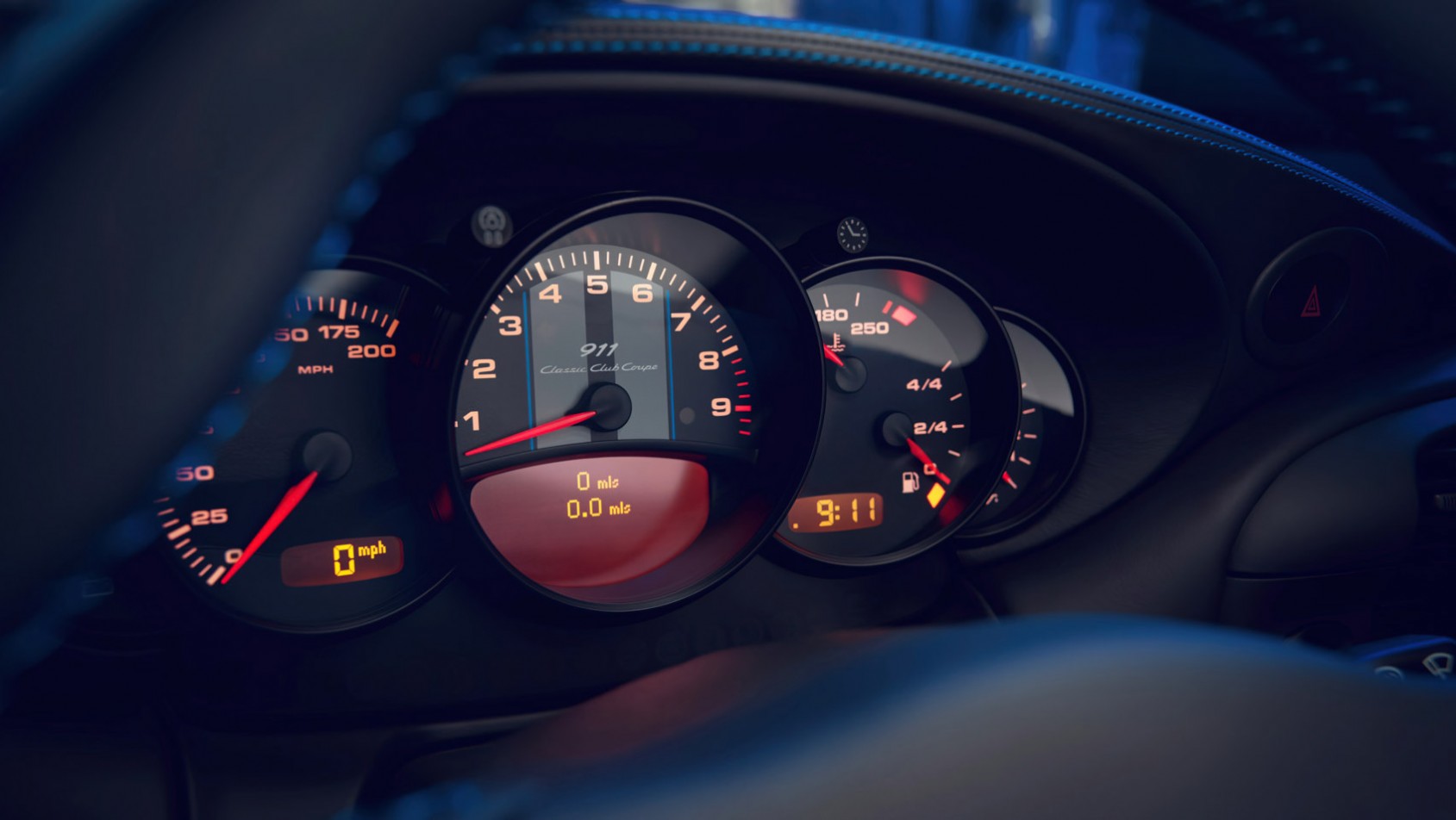 Porsche 911 Classic Club Coupe - zegary