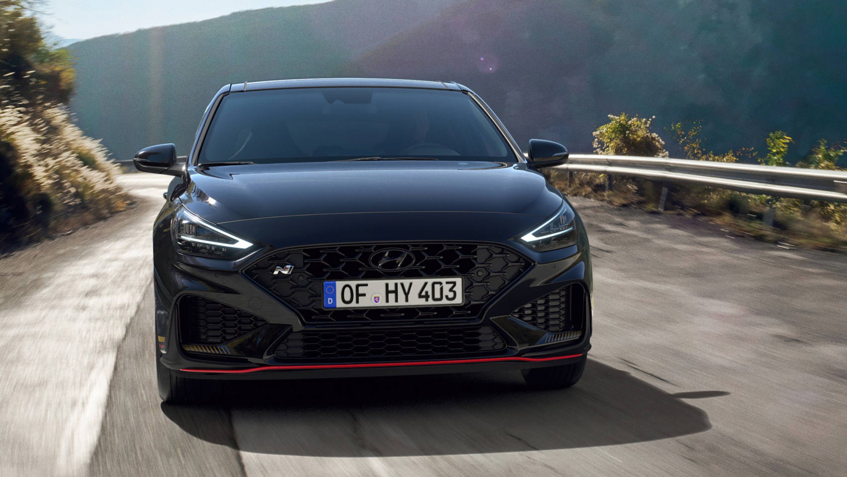 Hyundai i30 N Drive-N Limited edition - front auta w kolorze Phantom Black
