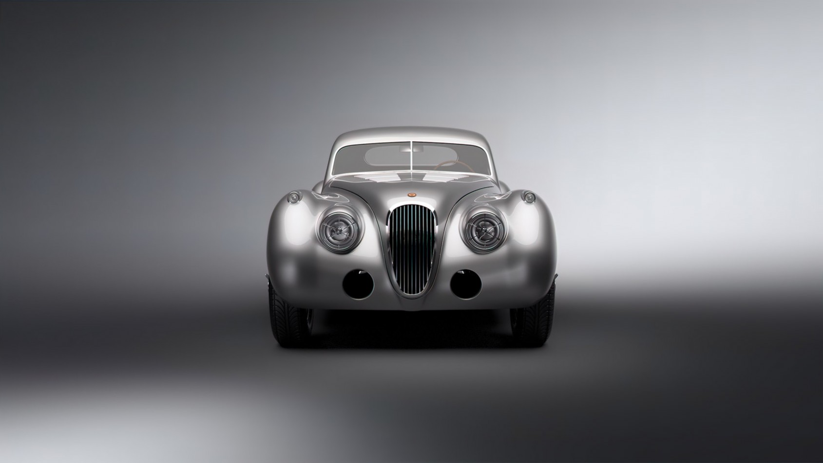 Restomod Jaguar XK z przodu