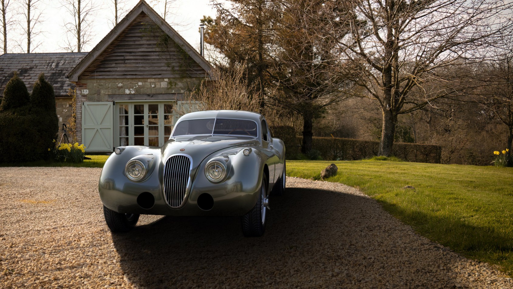 Jaguar XK sylwetka z przodu