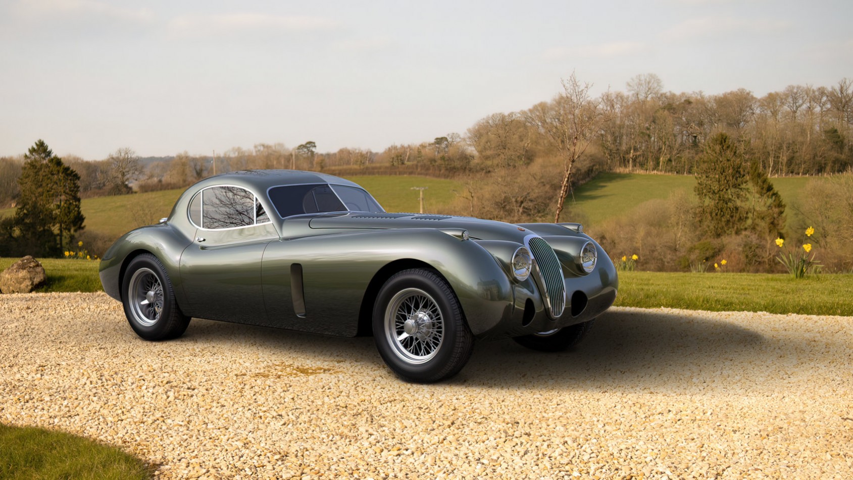 Jaguar XK sylwetka z boku