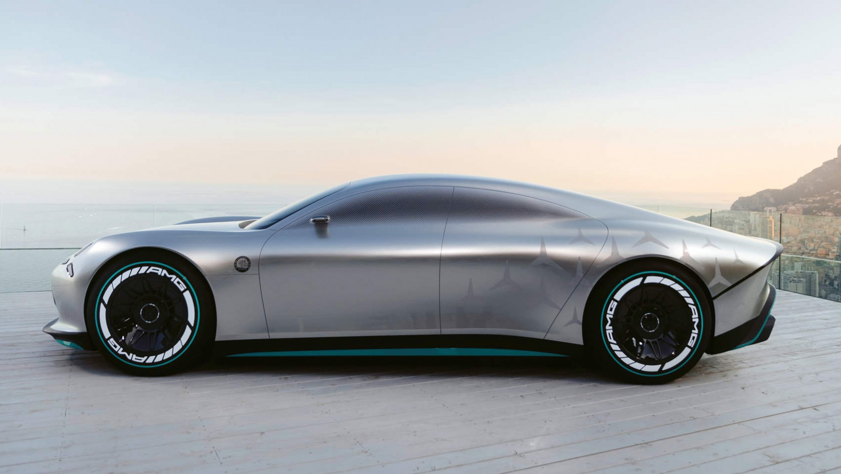 Mercedes-AMG Vision Concept - sylwetka auta na tle krajobrazu