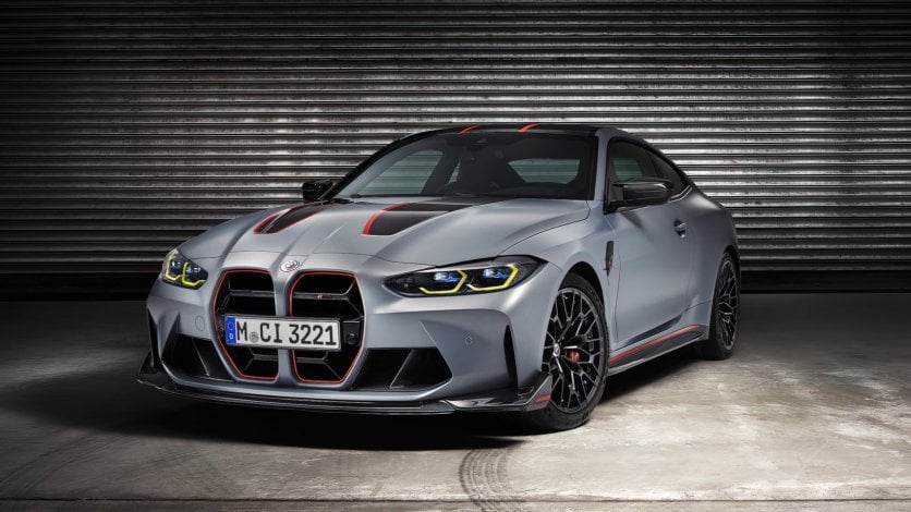 Nowe BMW M4 CSL równa do najlepszych, najbardziej do 911 GT3 BMW_M4_CSL_sylwetka z przodu