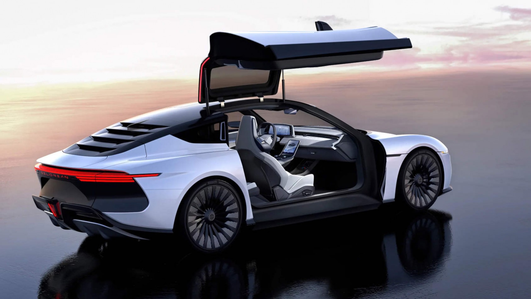 DeLorean Motor Company Alpha 5 - ogromne drzwi w stylu gullwing