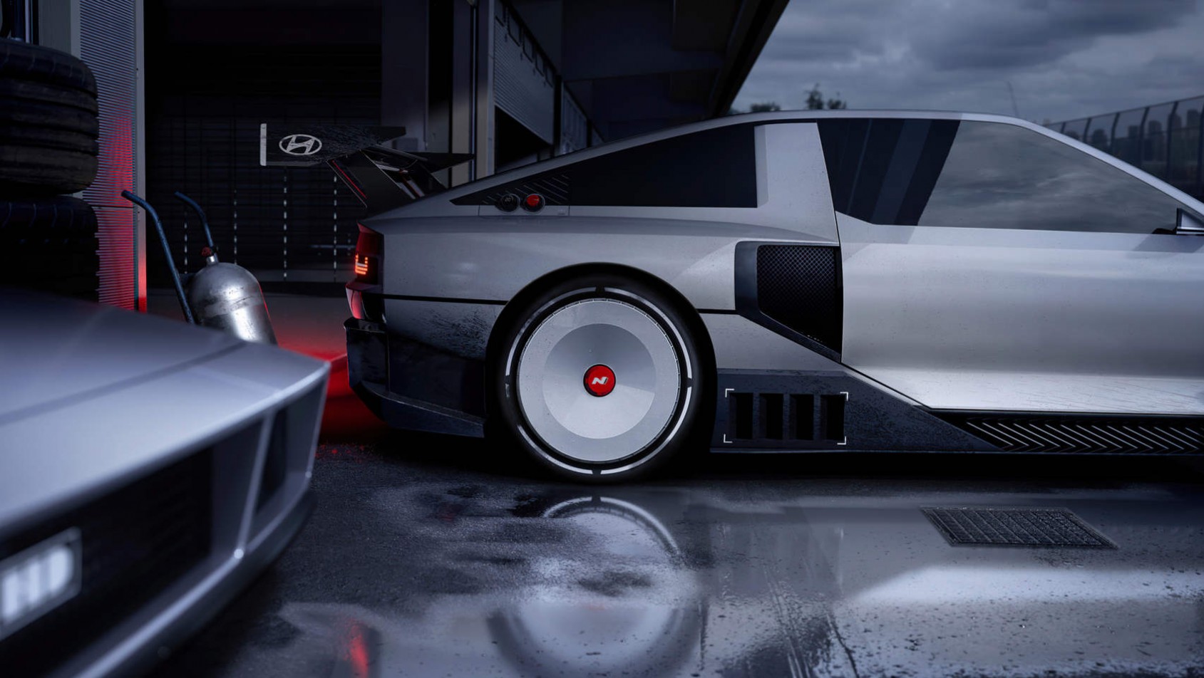 Hyundai N Vision 74 Concept Hyundai N Vision 74 Concept - zbliżenie na tył auta