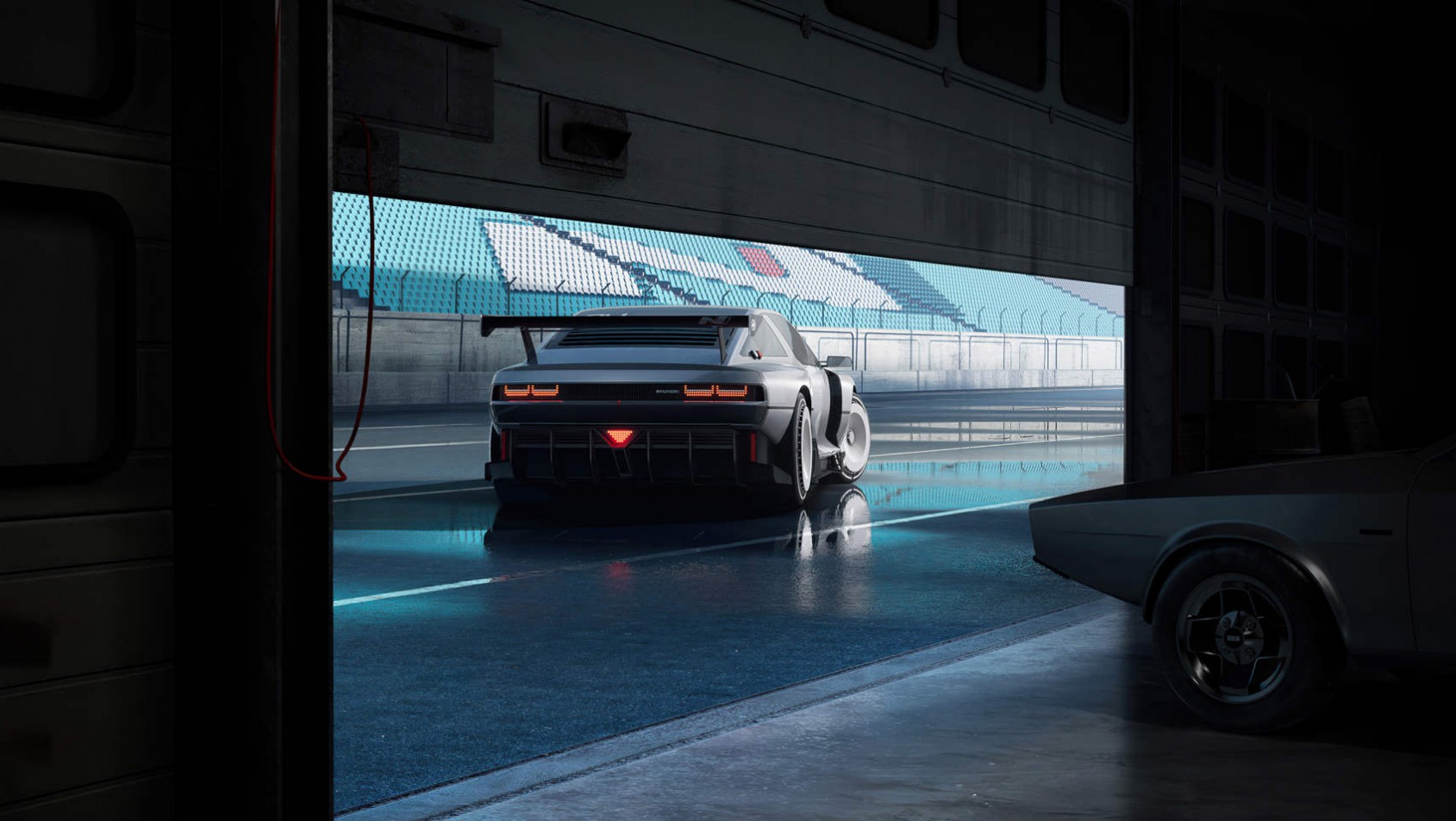 Hyundai N Vision 74 Concept Hyundai N Vision 74 Concept - na tle toru wyścigowego