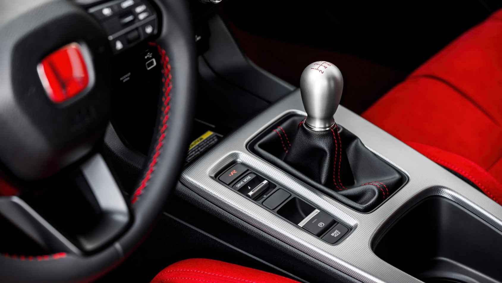 Nowa Honda Civic Type R Nowa Honda Civic Type R - dźwignia zmiany biegów