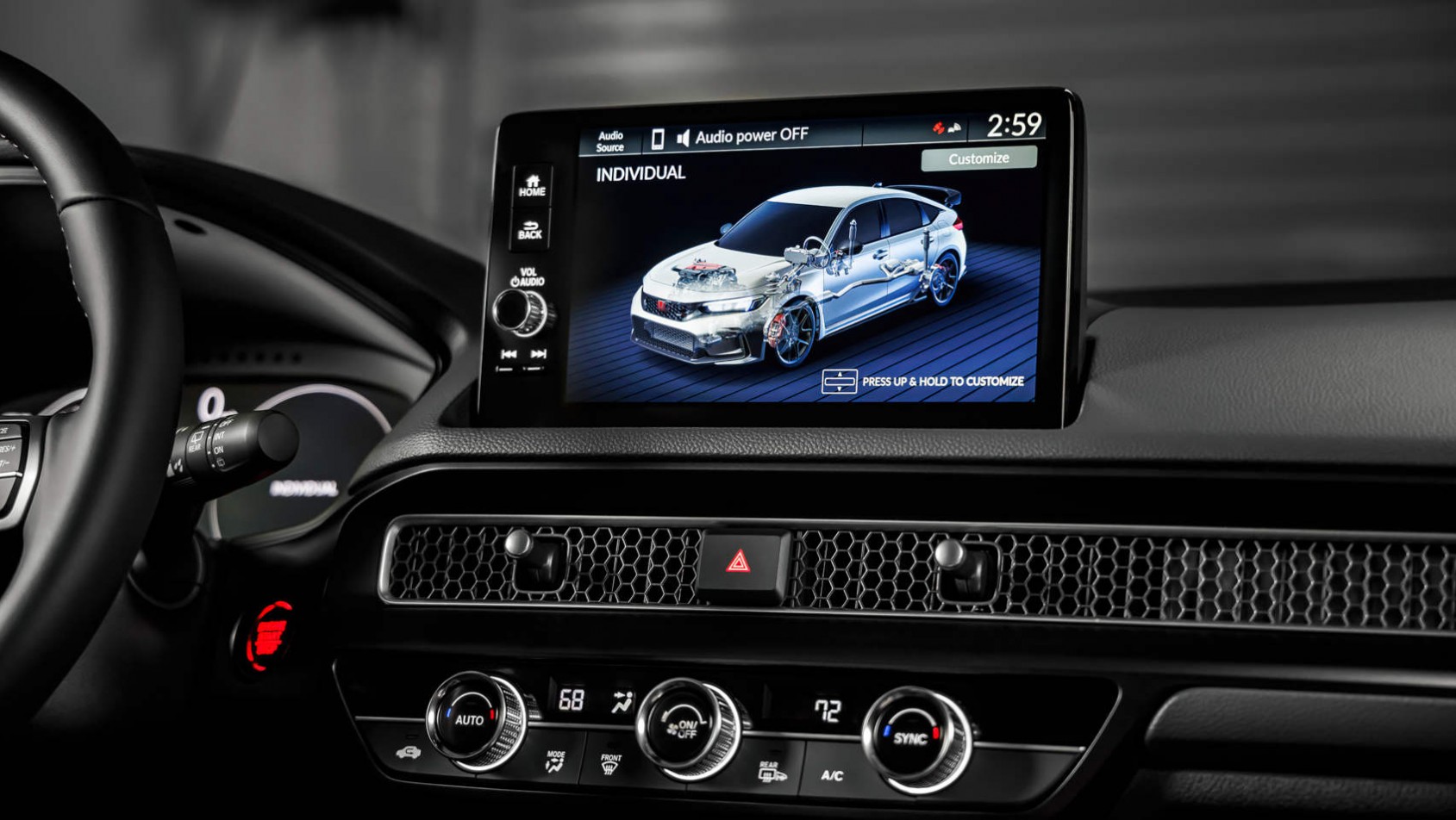 Nowa Honda Civic Type R Nowa Honda Civic Type R - Infotainment
