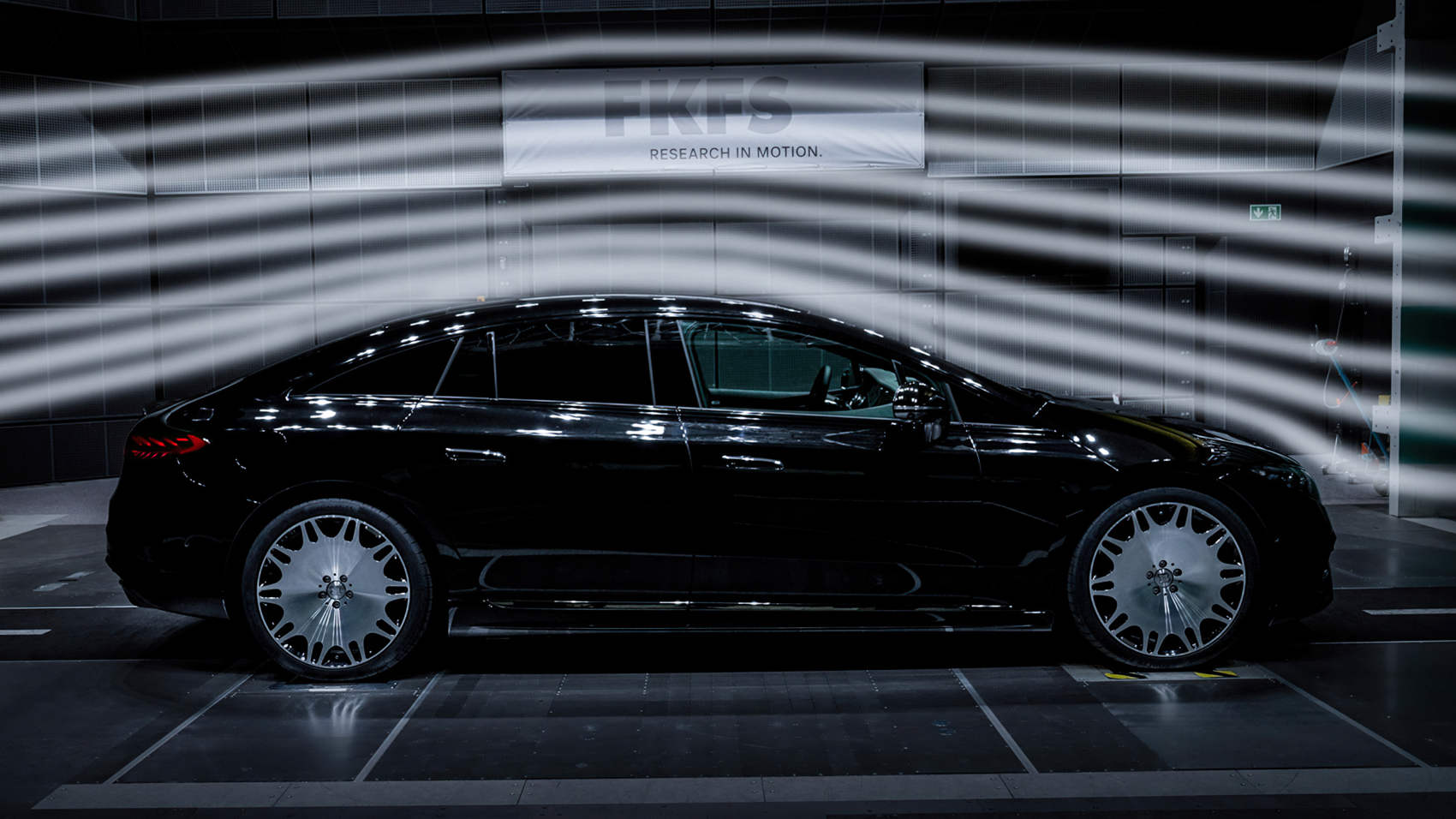 Brabus Mercedes-Benz EQS w tunelu aerodynamicznym