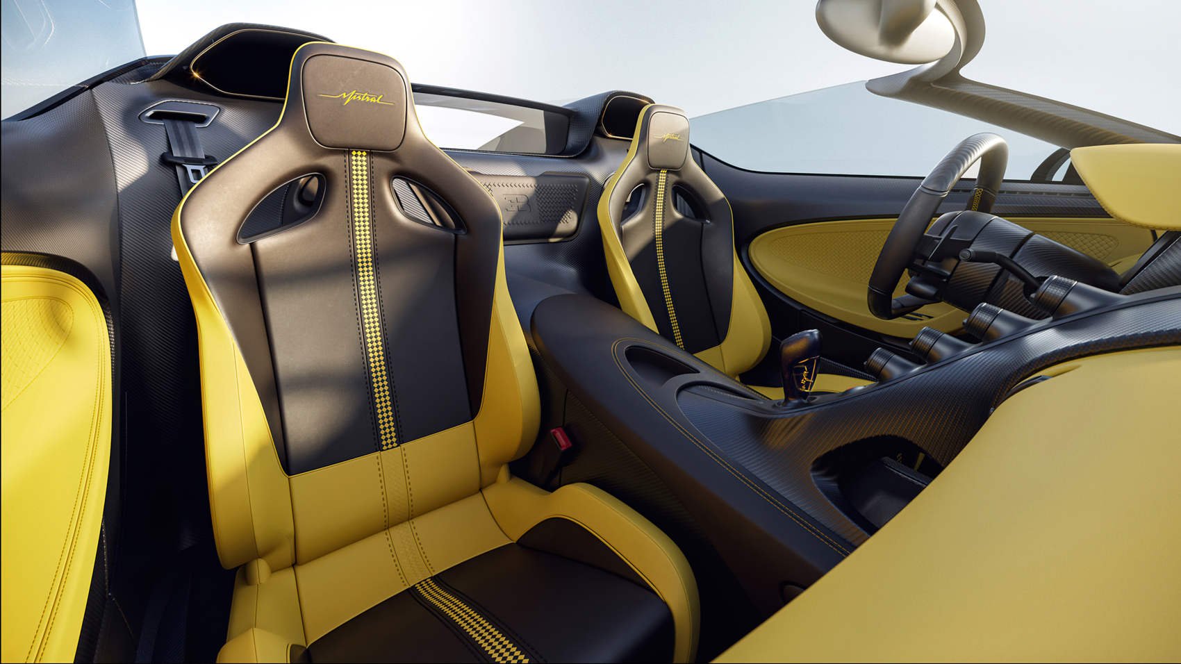 Bugatti Mistral roadster - wnętrze auta