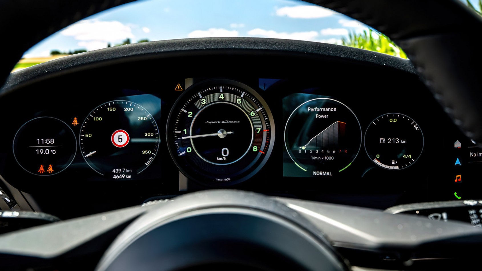 Porsche 911 Sport Classic zegary