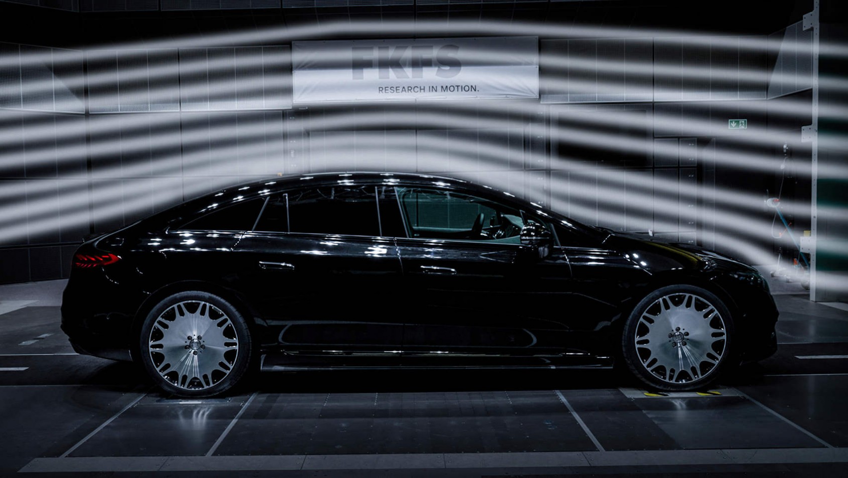 Brabus Mercedes-Benz EQS Brabus Mercedes-Benz EQS w tunelu aerodynamicznym