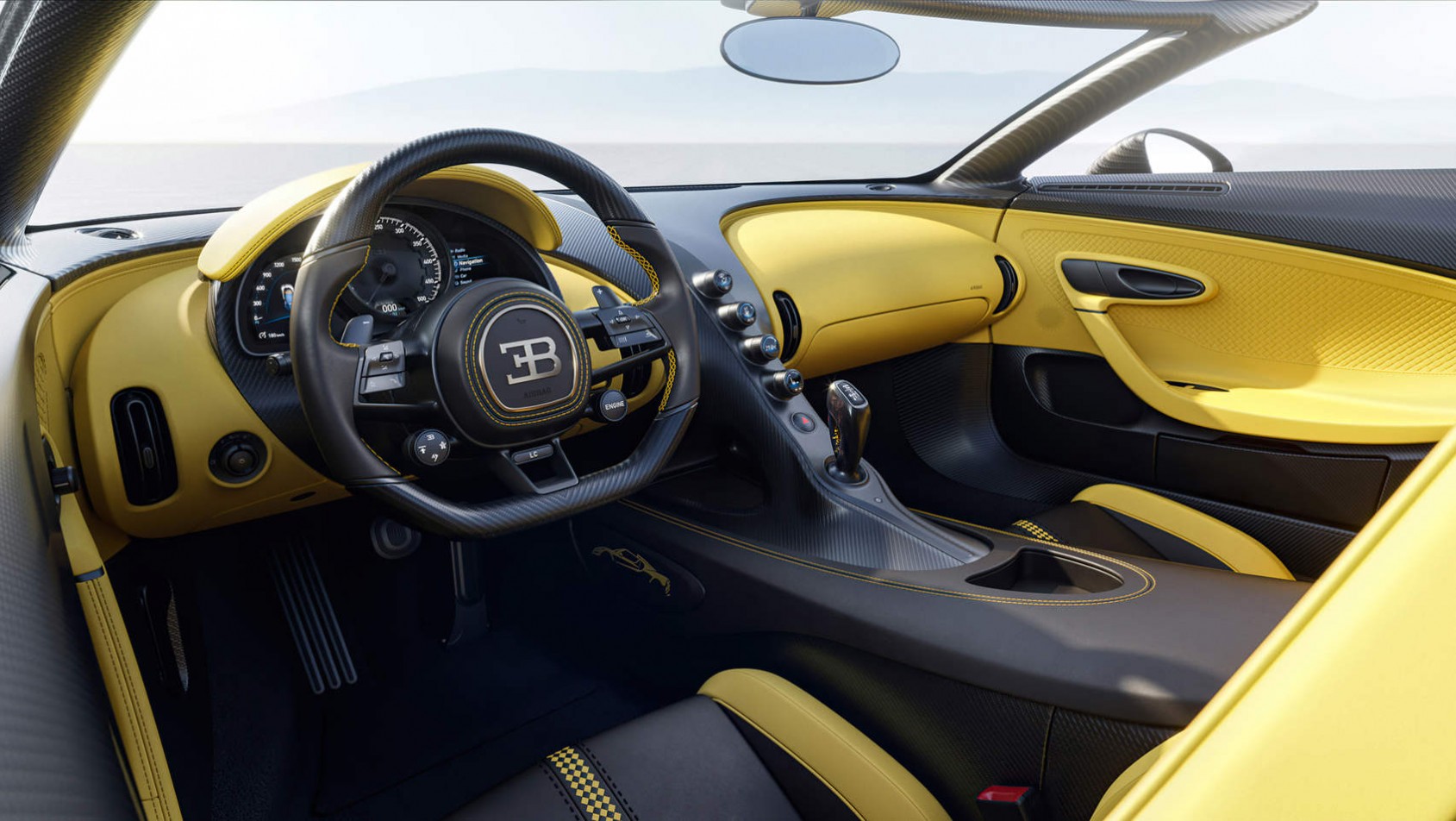 Nowe Bugatti Mistral roadster - wnętrze