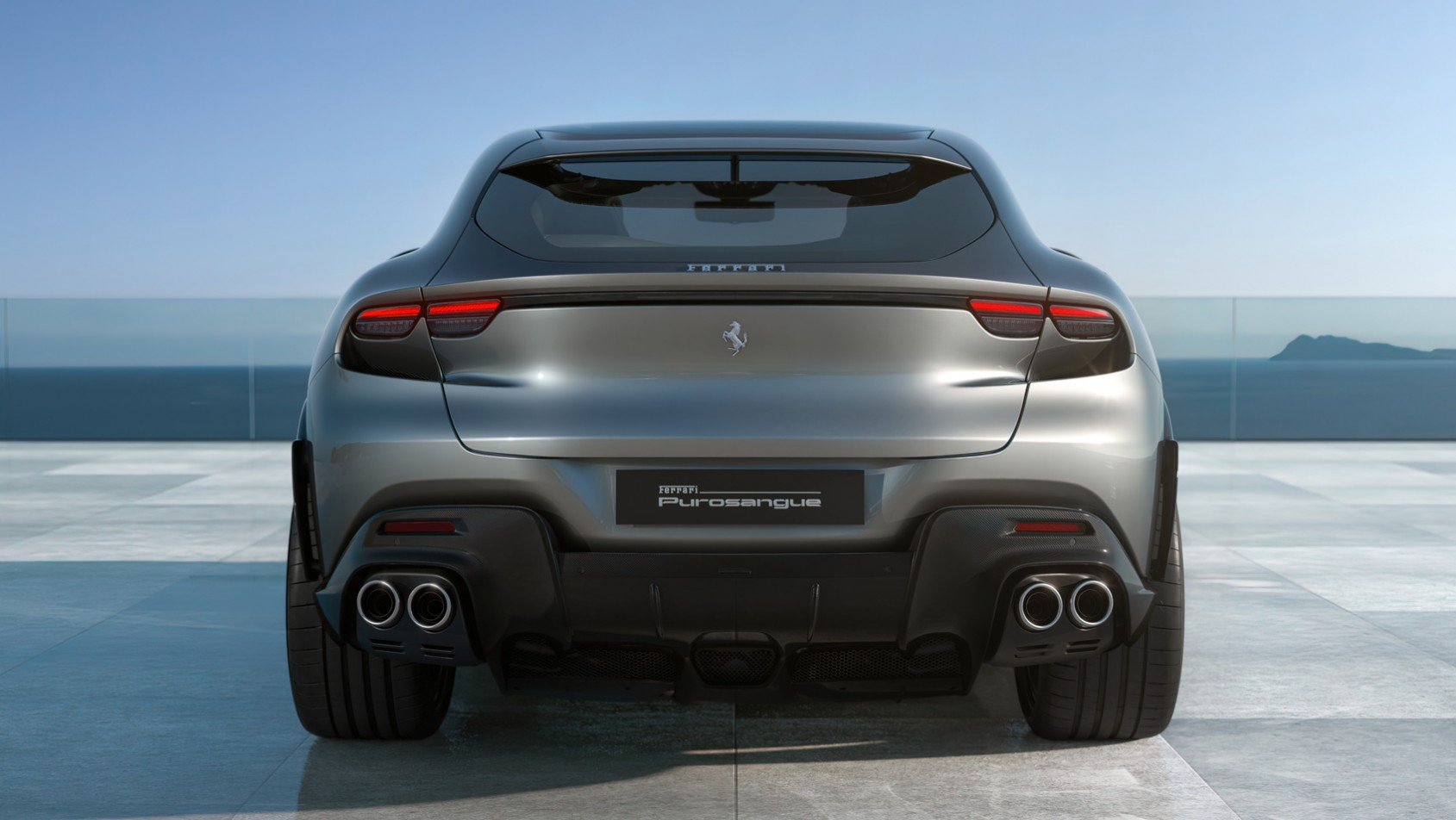 Ferrari Purosangue sylwetka z tyłu