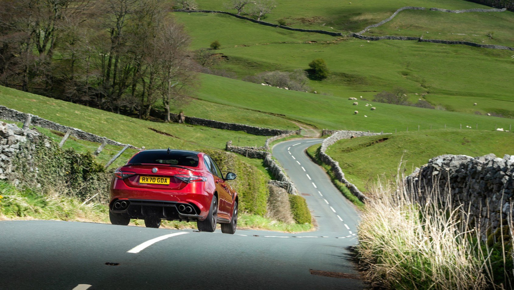 Alfa Romeo Giulia Quadrifoglio przed zakrętami