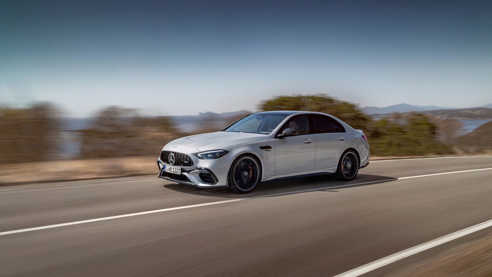 Mercedes AMG C63 w ruchu