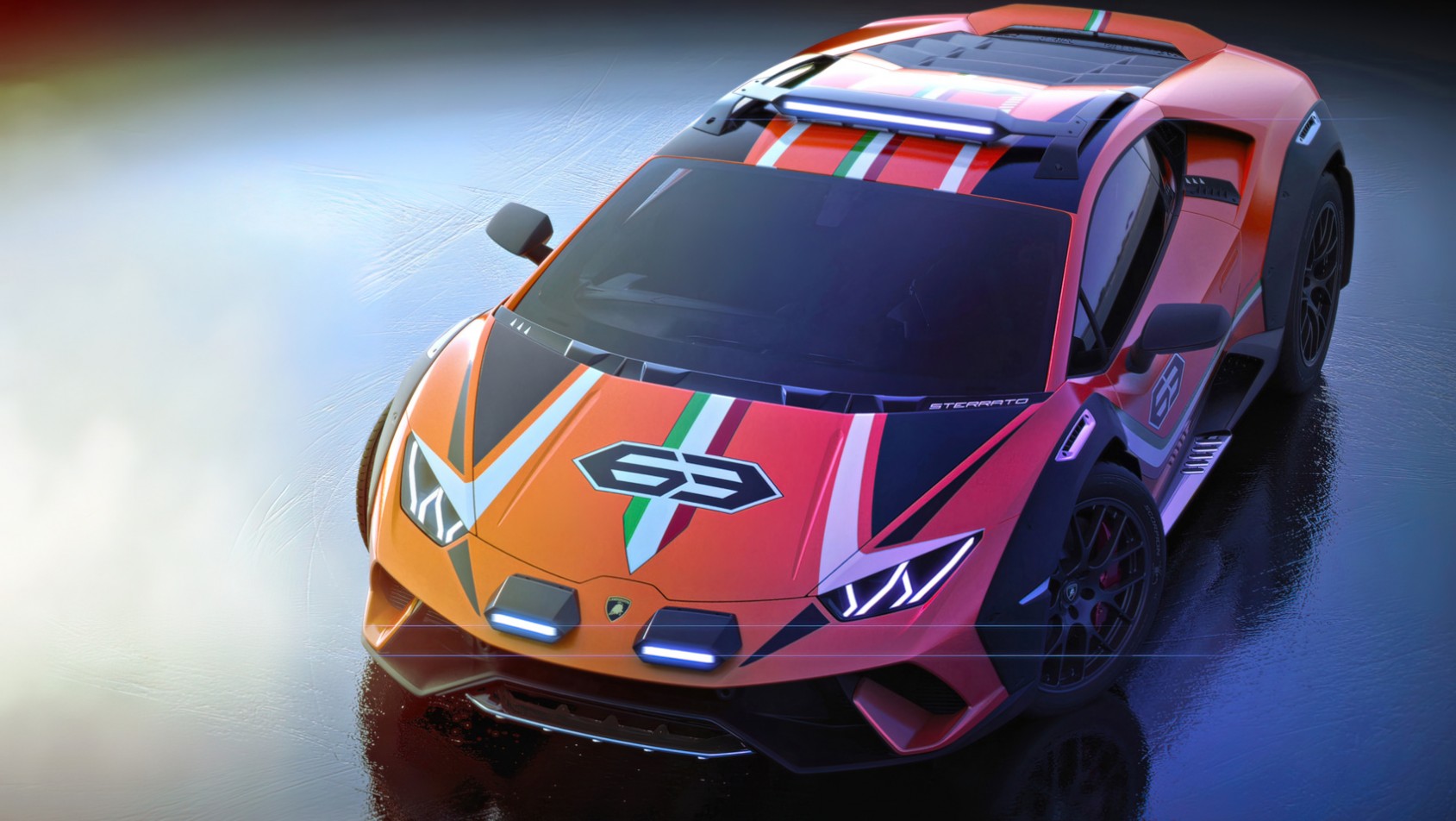 Lamborghini Huracan Sterrato Lamborghini Huracan Sterrato sylwetka z góry