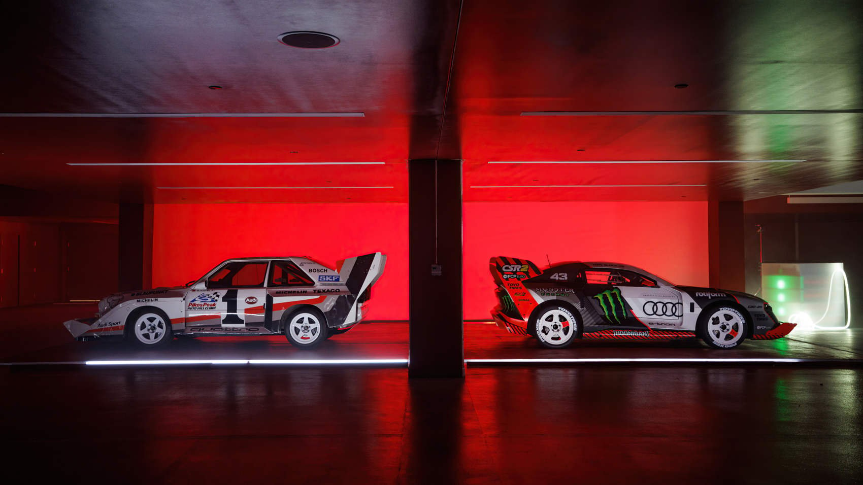 Audi S1 Hoonitron i jego protoplasta