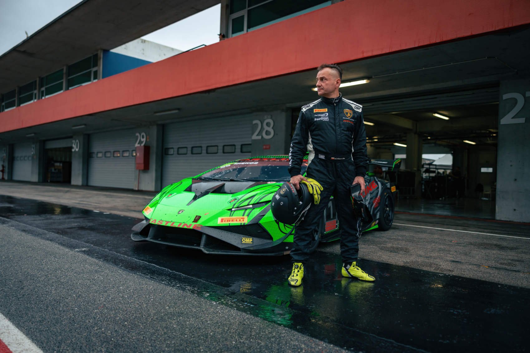 Mariusz Miękoś i Lamborghini Super Trofeo Evo II