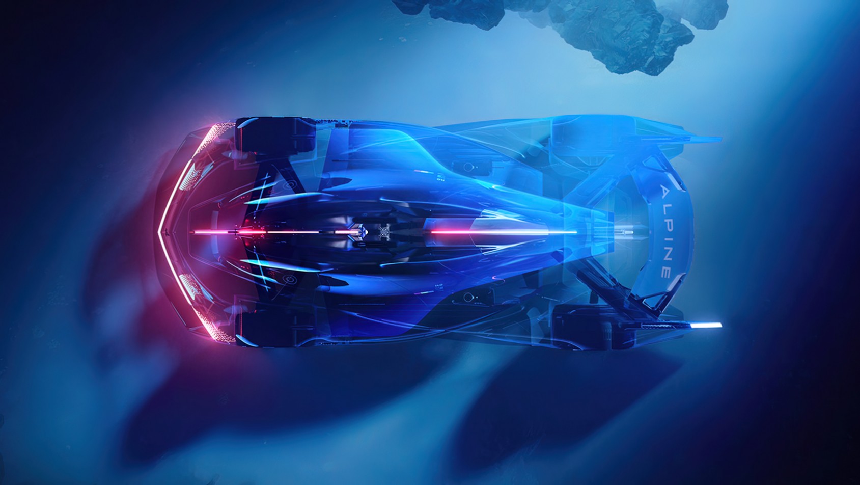 Alpine Alpenglow koncept od góry