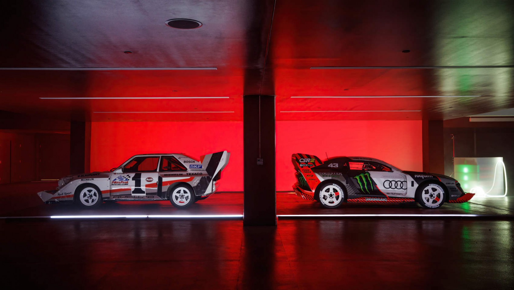 Audi S1 Hoonitron i jego protoplasta